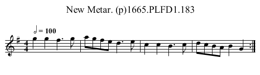New Metar. (p)1665.PLFD1.183 - staff notation