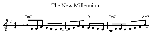New Millennium, The  - staff notation