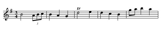 New Minuet, A  - staff notation