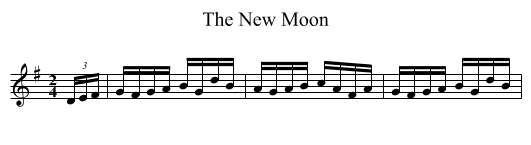 New Moon, The  - staff notation