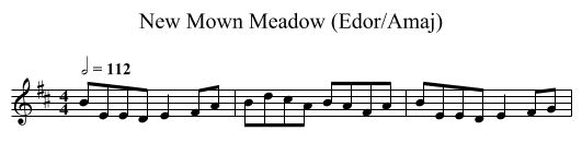 New Mown Meadow (Edor/Amaj) - staff notation