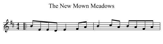 New Mown Meadows, The  - staff notation
