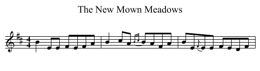 New Mown Meadows, The  - staff notation