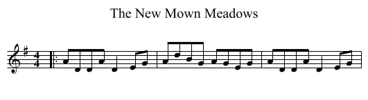 New Mown Meadows, The  - staff notation
