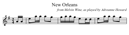 New Orleans - staff notation