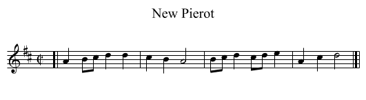 New Pierot - staff notation