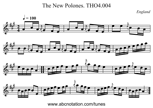 New Polones. THO4.004, The - staff notation