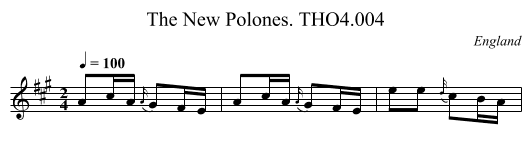 New Polones. THO4.004, The - staff notation