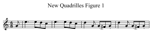 New Quadrilles Figure 1 - staff notation