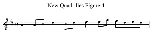 New Quadrilles Figure 4 - staff notation
