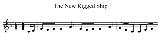 New Rigged Ship, The  - staff notation