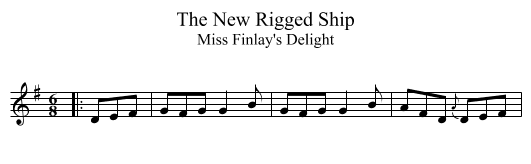 New Rigged Ship, The - staff notation