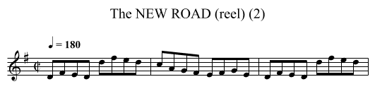 NEW ROAD (reel) (2), The - staff notation