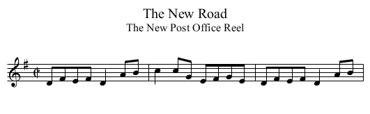 New Road, The - staff notation