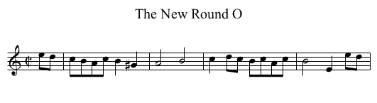 New Round O, The - staff notation