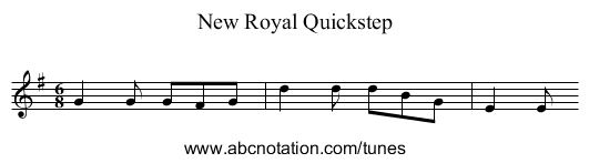 New Royal Quickstep - staff notation
