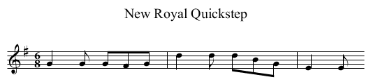 New Royal Quickstep - staff notation