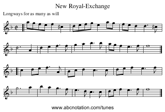 New Royal-Exchange - staff notation