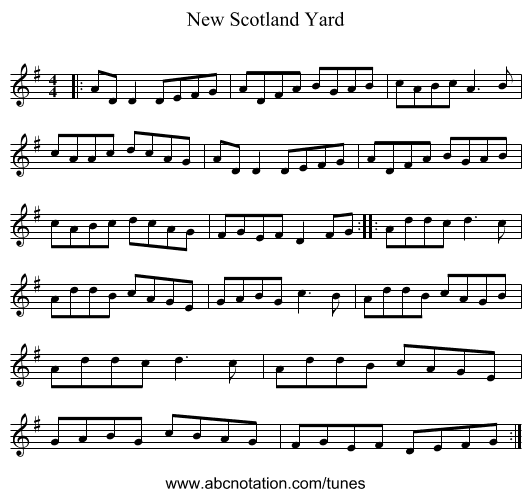 New Scotland Yard - staff notation