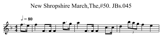 New Shropshire March,The,#50. JBs.045 - staff notation