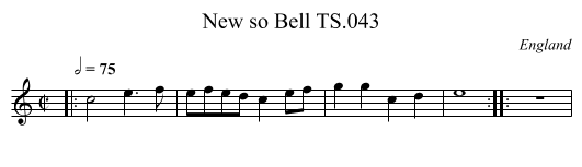 New so Bell TS.043 - staff notation