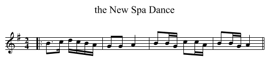 New Spa Dance, the  - staff notation