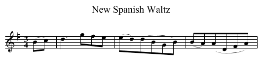 New Spanish Waltz - staff notation