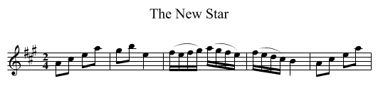New Star, The - staff notation
