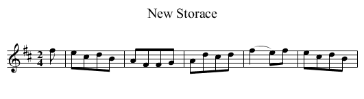 New Storace - staff notation