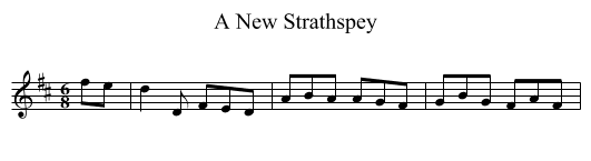 New Strathspey, A - staff notation