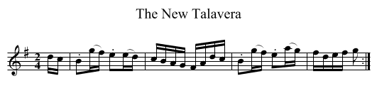 New Talavera, The - staff notation