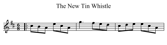 New Tin Whistle, The  - staff notation