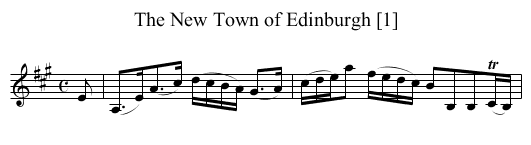 New Town of Edinburgh [1], The - staff notation