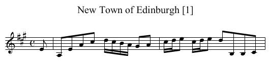 New Town of Edinburgh [1] - staff notation