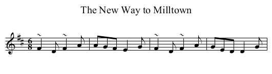 New Way to Milltown, The - staff notation