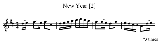 New Year [2] - staff notation