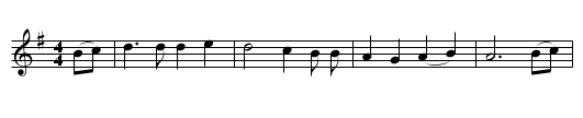 New Year Song - staff notation