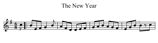 New Year, The  - staff notation