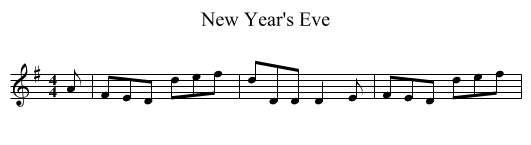 New Year's Eve - staff notation