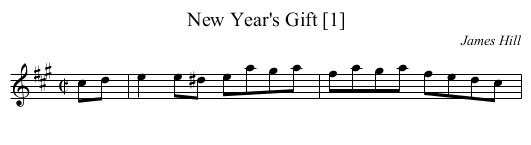 New Year's Gift [1] - staff notation