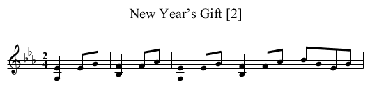 New Year’s Gift [2] - staff notation