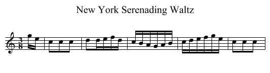 New York Serenading Waltz - staff notation