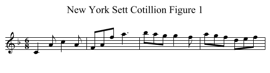 New York Sett Cotillion Figure 1 - staff notation