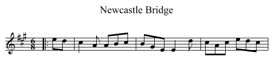 Newcastle Bridge - staff notation