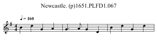 Newcastle. (p)1651.PLFD1.067 - staff notation