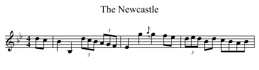 Newcastle, The  - staff notation