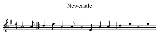 Newcastle - staff notation