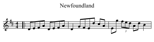 Newfoundland - staff notation