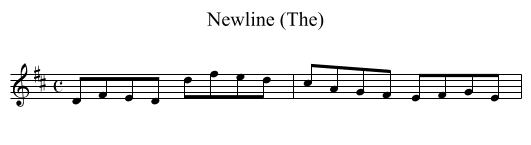 Newline (The) - staff notation