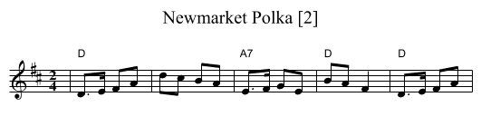 Newmarket Polka [2] - staff notation